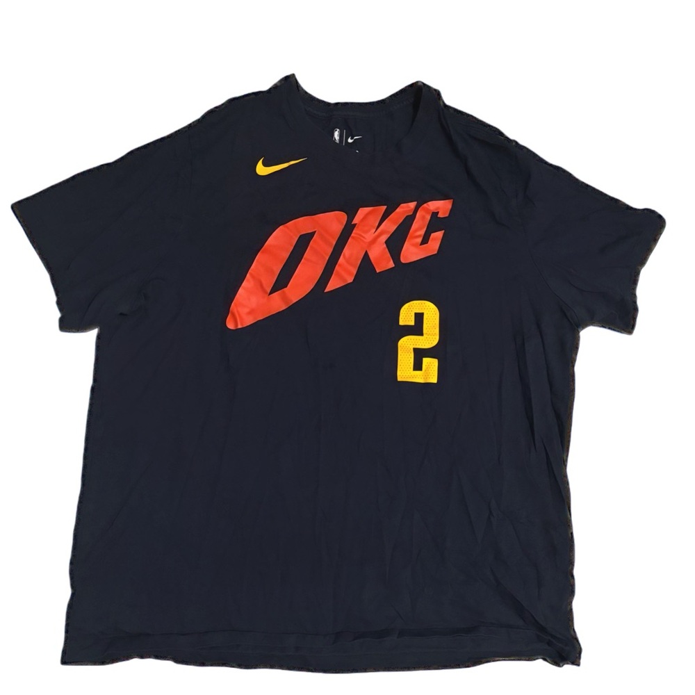 Nike Black T-Shirt with Red and Yellow OKC Design